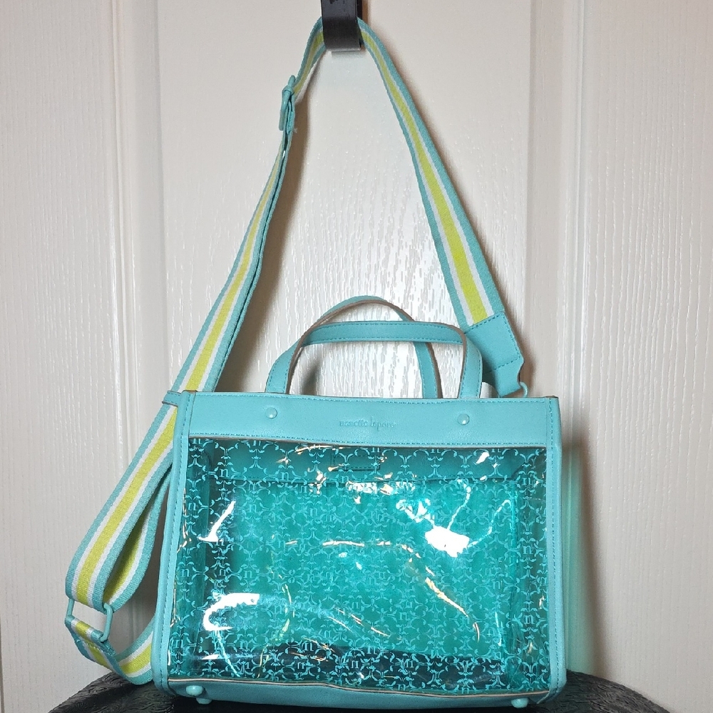 Nanette Lepore Transparent Aqua Shoulder Bag